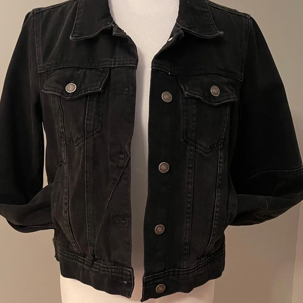 Nordstrom (Free People) Black Denim Jacket- never worn without tags - Picture 6 of 7